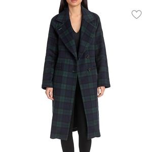 Avec les files oversized plaid coat